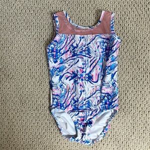 Girls size large gymnastics leotard, from Plum Practicewear.